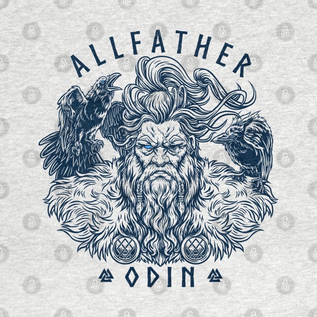 Odin Norse Viking Allfather God Raven Huginn Muninn by Blue Pagan